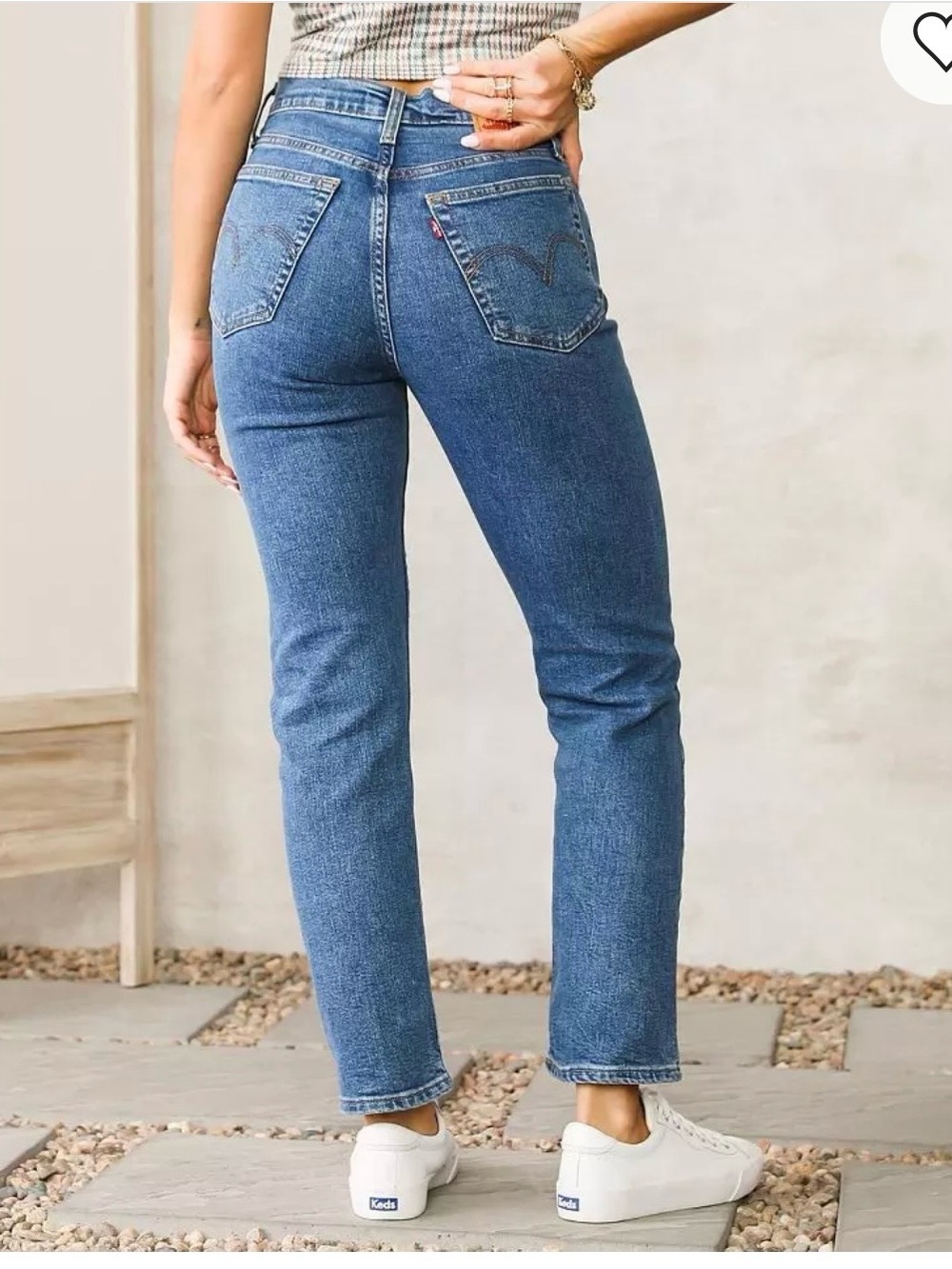 Levi’s Women Wedge Straight Stretch Jeans Cotton Blend size 31/28 Blue - Picture 2 of 16